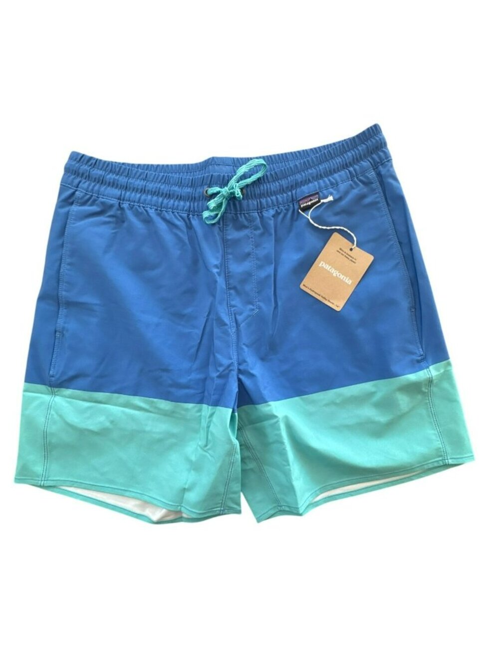 Patagonia Mens Small Hydropeak Volley Shorts 16" Santa Cruz Block Boardshort NW